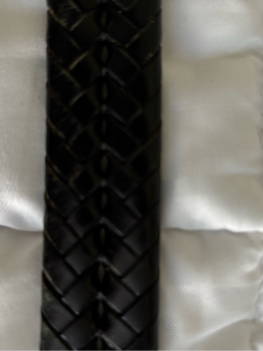 Coach Men's Black Braided Leather Belt with Silver Buckle size 40 - Picture 6 of 8